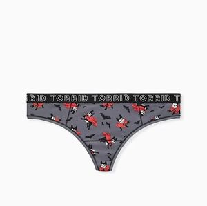 Nwt torrid Gray vampire dog thong panty. Size 1x (14-16)